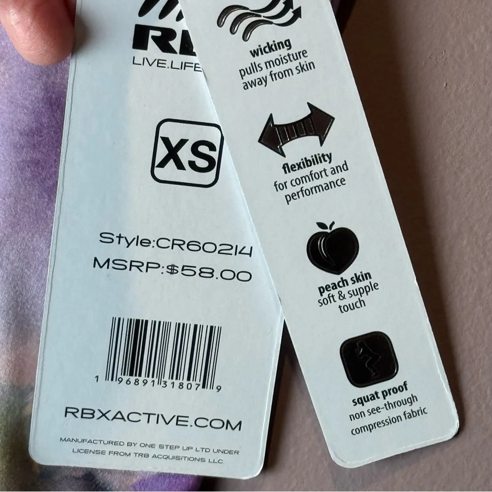 RBX Mulitcolor Capri Length Legging XS